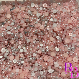 Girly Princess Glass Rhinestone and Pearl Flat Back Loose Bling Mix