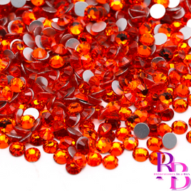 Hyacinth Glass Flatback Round Loose Rhinestones