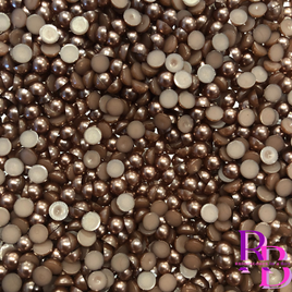 Bronze Coffee Pearl Resin Flat back Loose Mix 2mm to 8mm