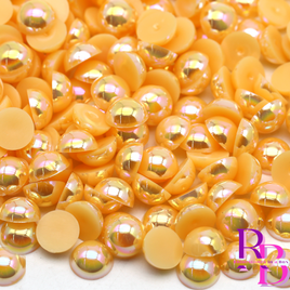 Orange Peel AB Pearl Resin Flat back Loose Mix 2mm to 8mm