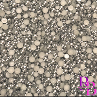 Silver Pearl Resin Flat back Loose Mix 2mm to 6mm