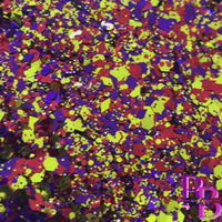 Diamond Golden Red Purple Chunky Mix Glitter