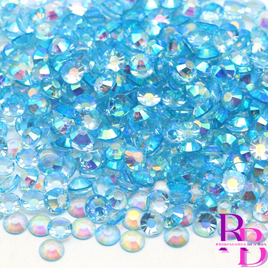 Light Sapphire AB Transparent Jelly Resin Flat Back Loose Rhinestones