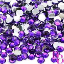 Violet Purple Resin Flat Back Loose Rhinestones