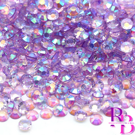 Light Purple AB Transparent Jelly Resin Flat Back Loose Rhinestones