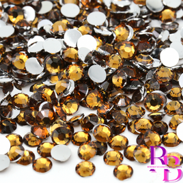 Hazel Brown Resin Flat Back Loose Rhinestones