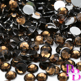 Coffee Brown Resin Flat Back Loose Rhinestones