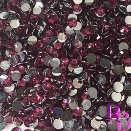 Fuchsia Pink Resin Flat Back Loose Rhinestones