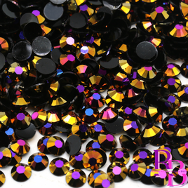 Rose Gold AB Jelly Resin Flat Back Loose Rhinestones