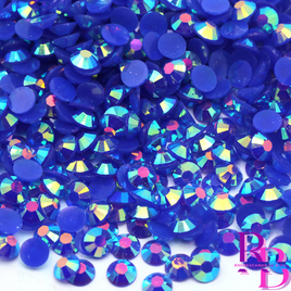Blue Purple AB Jelly Resin Flat Back Loose Rhinestones