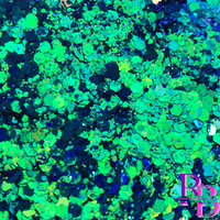 Green Sapphire Chunky Mix Glitter
