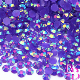 Amethyst AB Jelly Resin Flat Back Loose Rhinestones