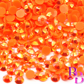 Pumpkin Spice AB Jelly Resin Flat Back Loose Rhinestones
