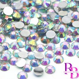 Crystal AB Resin Flat Back Loose Rhinestones