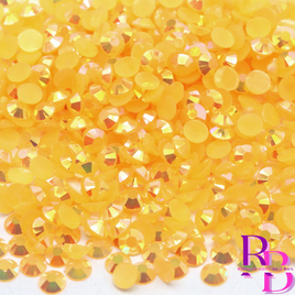 Orange  AB Jelly Resin Flat Back Loose Rhinestones
