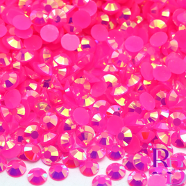 Fuchsia AB Jelly Resin Flat Back Loose Rhinestones