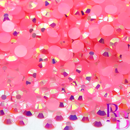 Pink Flamingo AB Resin Flatback Loose Rhinestones