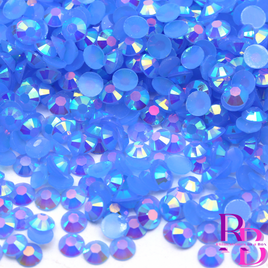 Light Sapphire AB Jelly Resin Flat Back Loose Rhinestones