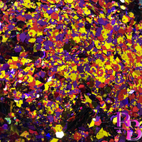 Diamond Golden Red Purple Chunky Mix Glitter