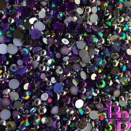Crystal Courage Rhinestone and Pearl Resin Flat back Loose Mix 2mm to 8mm