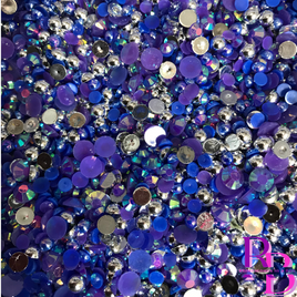 Mix 1 Rhinestone and Pearl Resin Flat back Loose Mix 2mm to 8mm