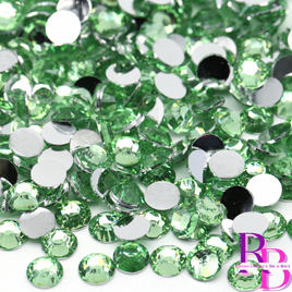 Peridot Green Resin Flat Back Loose Rhinestones