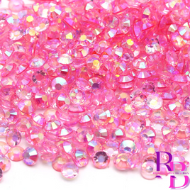 Pink AB Transparent Jelly Resin Flat Back Loose Rhinestones