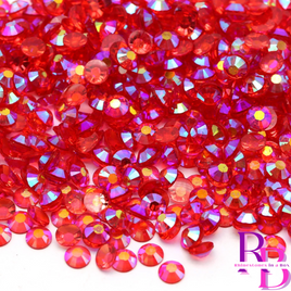 Siam AB Transparent Jelly Resin Flat Back Loose Rhinestones