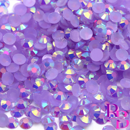 Light Amethyst AB Jelly Resin Flat Back Loose Rhinestones