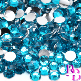 Blue Zircone Resin Flat Back Loose Rhinestones