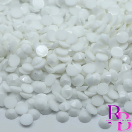 Pure White Resin Flat Back Loose Rhinestones