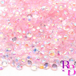 Light Pink AB Transparent Jelly Resin Flat Back Loose Rhinestones