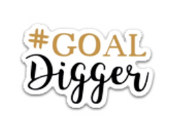 #Goal Digger Flatback Resin Planar Laser Cut Acrylics