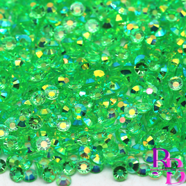 Green AB Transparent Jelly Resin Flat Back Loose Rhinestones