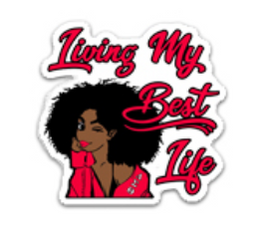 Living My Best Life Red Flatback Resin Planar Laser Cut Acrylics
