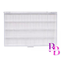 21 Clear Compartment Plastic Rhinestone/Bead Storage Box