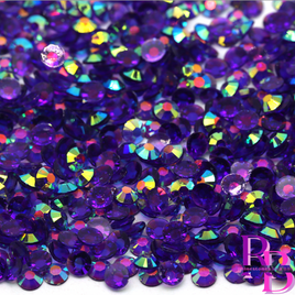 Purple AB Transparent Jelly Resin Flat Back Loose Rhinestones