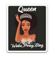 Queen Wake Pray Slay Flatback Resin Planar Laser Cut Acrylics