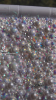 Lisa Raye White Rhinestone and Pearl Resin Flat back Loose Mix 2mm to 8mm