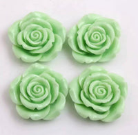Pastel Big AB Open Flower DIY Resin Kawaii Cabochons Accessories Flat Back