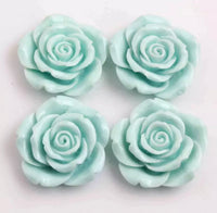 Pastel Big AB Open Flower DIY Resin Kawaii Cabochons Accessories Flat Back