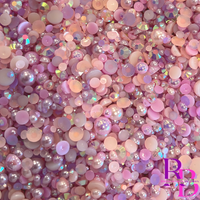 Ballerina Slipper Rhinestone and Pearl Resin Flat back Loose Mix 2mm to 8mm