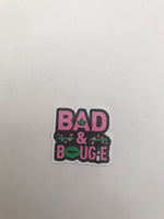 Bad & Bougie Pink/Green Flatback Resin Planar Laser Cut Acrylics