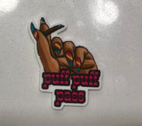 Puff Puff Pass Flatback Resin Planar Laser Cut Acrylics