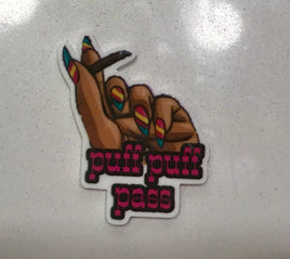 Puff Puff Pass Flatback Resin Planar Laser Cut Acrylics