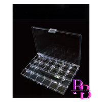 21 Clear Compartment Plastic Rhinestone/Bead Storage Box